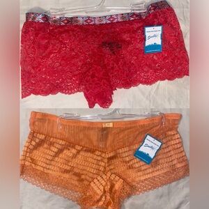 2 for 1 Magenta and orange lace cheekies